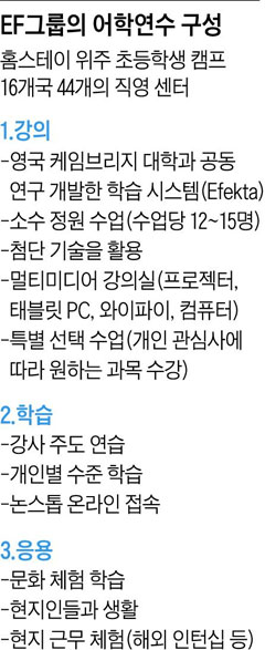 
	EF 그룹의 어학연수 구성
